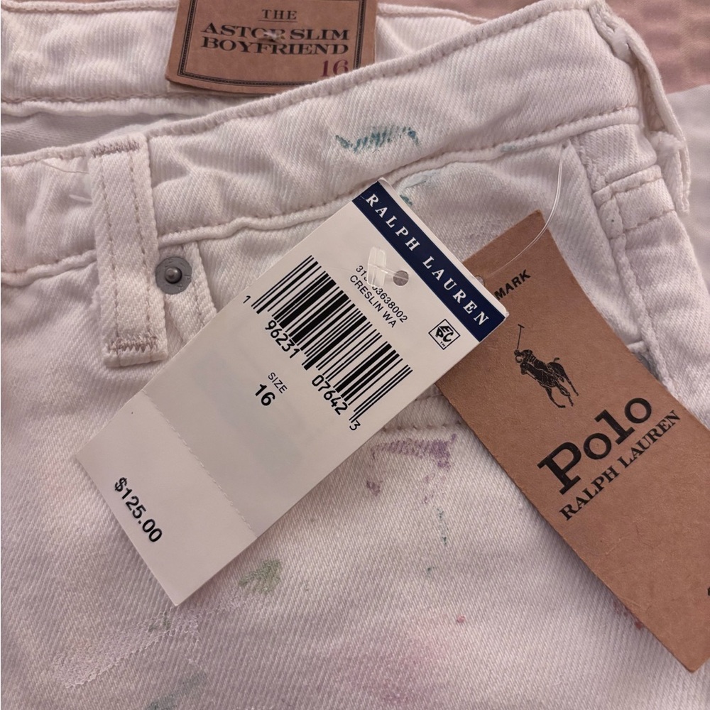 Ralph Lauren Artistic White Jeans